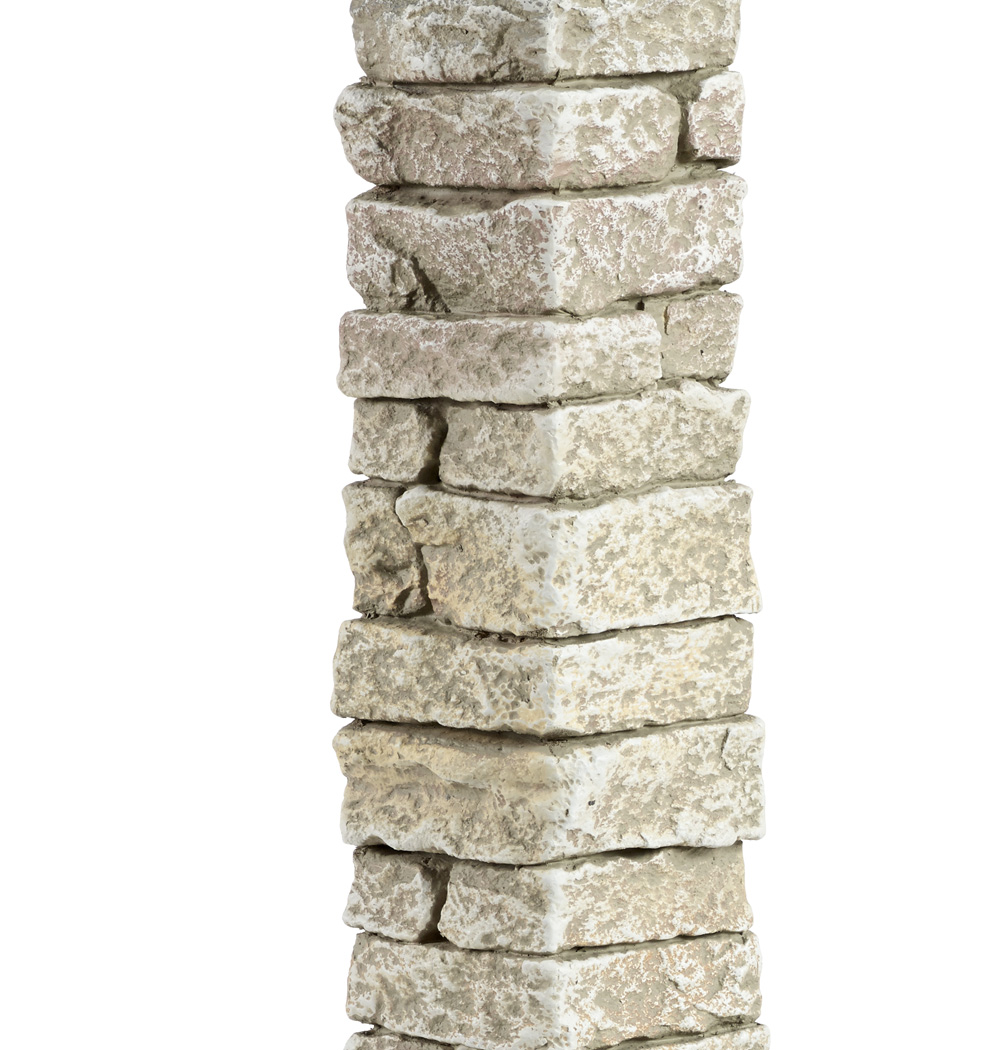Stacked Stone Corner - Cream Frost